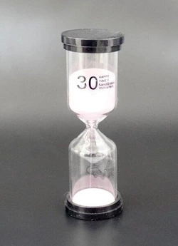 Пісочний годинник "Коло" скло + пластик 30 хвилин Рожевий пісок