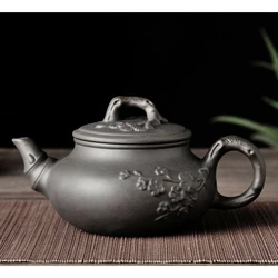 Чайник "Сосна + Бамбук" чорний 400 мл. 17,5*12*9 см.