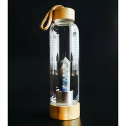 Пляшка для води з кристалом 550мл. Лазурит