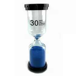 Годинник пісочний 30 хв синій пісок (13,5х4,5х4,5 см)