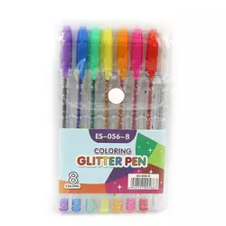 Набір гелевих ручок "Glitter pen" 8шт., PVC