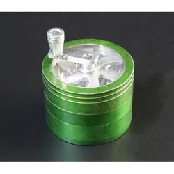 Гріндер алюмінієвий магнітний 4 частини GR-110 6*6*4,5 см Зелений