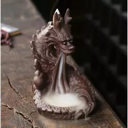 Підставка "Рідкий дим" кераміка "Дракон з перлиною" №2 12*13*17,5см.