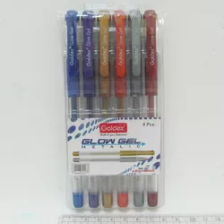 Набір гелевих ручок Goldex Glow Gel Metalic #894 Індія 1,0 мм 6кол