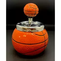 Попільничка з кришкою керамічна "Баскетбольний м'яч" (13,5х9,5х9,5 см)