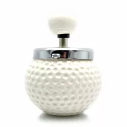Попільничка з кришкою керамічна "М'яч для гольфу" (14х9х9 см)