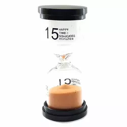 Часы песочные 15 мин оранжевый песок (10,5х4,5х4,5 см)