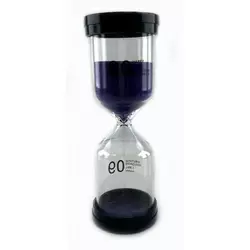 Годинник пісочний 60 хв фіолетовий пісок (13х5,5х5,5 см)