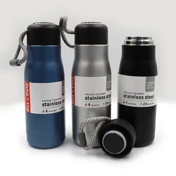 Пляшка-термос для води "Design" 350ml, з петл. подвійн. стін.mix 1 шт./етика
