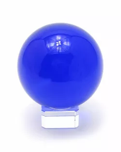 Кришталева куля на підставці синій (8 см)