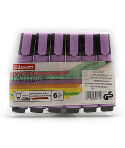 Текстовиделітелі пастель. "Luxor" "Textliter" 1-4,5mm фиол PVC