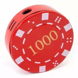 Запальничка газова "Покерна фішка" червона (d-4 см)