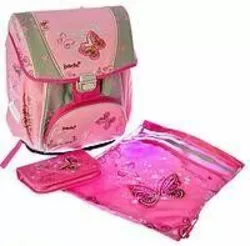 Набір: рюкзак-коробка+мішок для взуття+пенал плоский "Butterfly" (1002886)