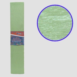 Креп-папір 30%, зелений перламутровий 50*200см, 20г/м2