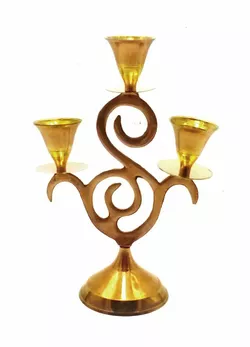 Підсвічник бронзовий (16,5х11,5х6 см) (Candle Stand 3C "S" Copper)