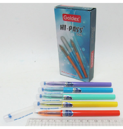 Ручка гелева Goldex "Hi-Pass gel # 921 Індія Blue 0,6мм, mix