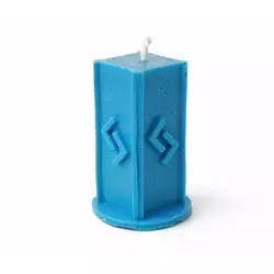 Свічка рунічна Йера блакитна