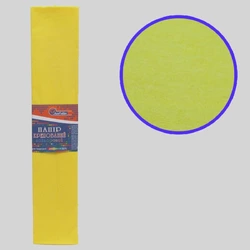 Креп-папір 110%, темно-жовтий 50*200см, засн.20г/м2, заг. 42г/м2