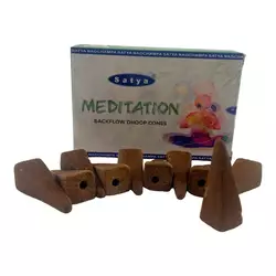 Meditation Backflow Dhoop Cone (Медитація) (Satya) 10 конусів в упаковці