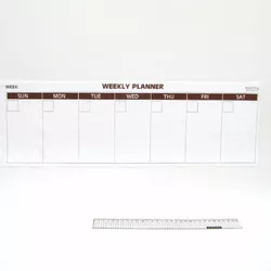 Електростатична плівка Beifa "Weekly Planner", 4 лист./кор., 60*20см + маркер