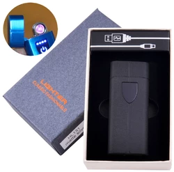 Електроімпульсна запальничка в подарунковій коробці LIGHTER (USB) №HL-131 Black матова