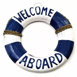 Рятувальний круг дерев'яний "Welcome Aboard" (d-29 см)