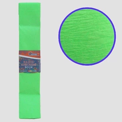 Креп-папір 30%, флуоресцентне зелене 50*200см, засн.20г/м2, заг. 26г/м2