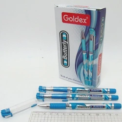 Ручка масляна Goldex Butterfly #1271 Індія Blue 0,7 мм з грипом