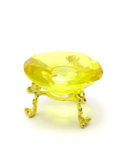 Кришталевий кристал на підставці жовтий (6 см)