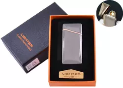 USB запальничка в подарунковій упаковці (Спіраль розжарювання) №HL-25 Black