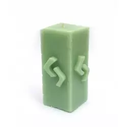 Свічка "Лотос" зелена 5,3*5,3*4см. 57