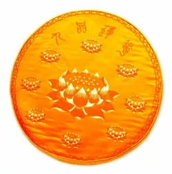 Подушка для медитации с поролоном малая желтая