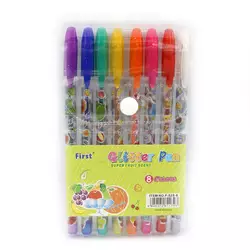 Набір гелевих ручок "Glitter pens" 8шт., PVC