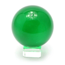 Кришталева куля на підставці зелений (8 см)