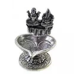 Аромакурительниця метал "Ганеш і Лакшмі" (8,5х7,5х7 см) (Непал)