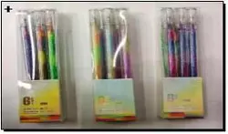 Ручки гель. многоцветн. "Радуга" PVC 6шт/этик