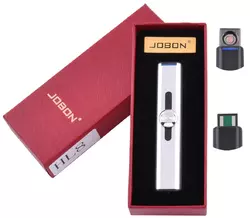 USB запальничка в подарунковій упаковці Jobon (Спіраль розжарювання) №HL-8 Silver
