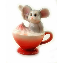 Мишка в чашці з вершками порцелянова (8х7х6 см)