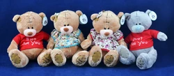 М'яка іграшка Ведмедик Тедді в сукню (17 см) №1565-15
