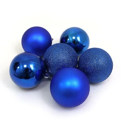 Набір ялинкових кульок "BLUE" 6см, OPP, 6шт, 1шт/етик.
