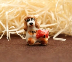 Фигурка керамическая Собака Пудель (колір)