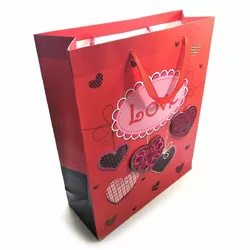 Пакет подарунковий картонний "Love" (32х26х10 см)