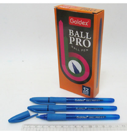 Ручка масляна Goldex "Ball pro # 1201 Індія Blue 0,7 мм з грипом