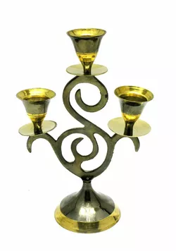 Підсвічник бронзовий (16,5х11,5х6 см)(Candle Stand 3C "S"Antic)