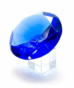 Кришталевий кристал на підставці синій (10 см)(6079)