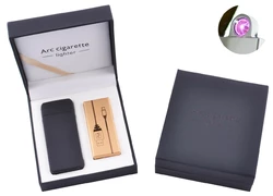 Електроімпульсна запальничка в подарунковій коробці Arc Cigarette №HL-107 Black матова