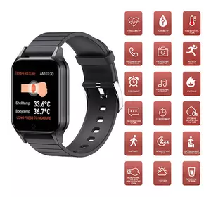 Smart Watch T96, температура тіла, black