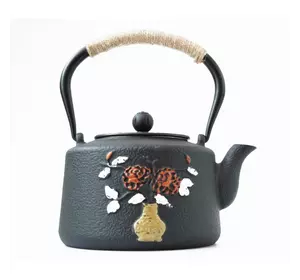 Чайник чавунний Тецубін із ситом "Ваза" 1300 мл. 18,5*15*21см. 1860