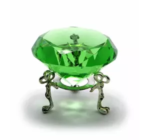 Кришталевий кристал на підставці зелений (6 см)