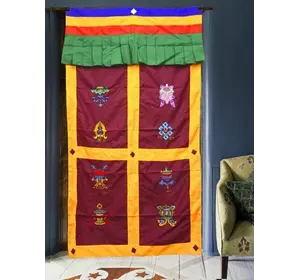 Фіранка дверна Тибетська з вишивкою №2